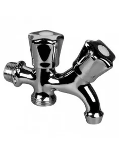 [BCE0061] Canilla Doble P/lavarr. Bce Cr. "kloss"  *10*