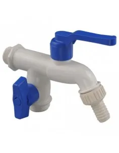 [DUK0404] Canilla Doble P/lavarr. Pvc Esf. P/manga "duke"  *30*