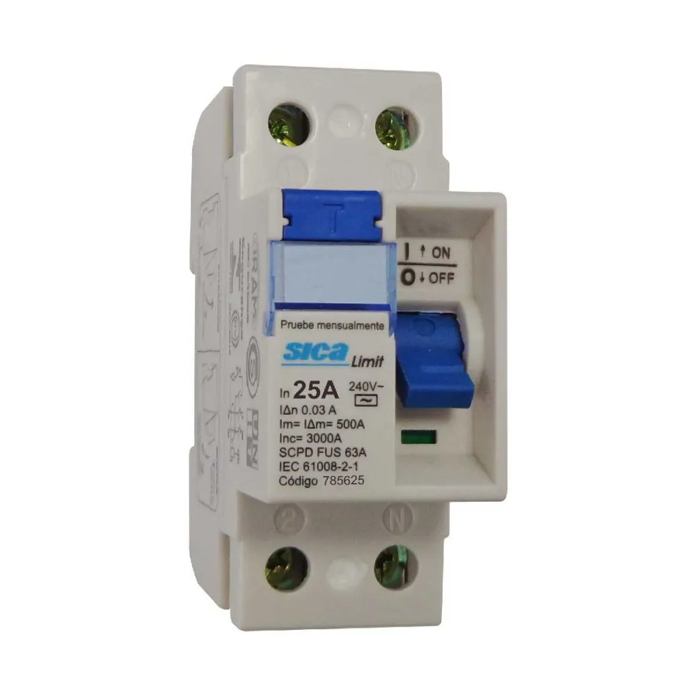 [011010000001] DISYUNTOR DIFERENCIAL  2X25A  30ma SICA