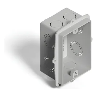 [014240000100] CAJA 5X10 EMBUTIR RECTANGULAR PLASTICA BLANCA - GENROD