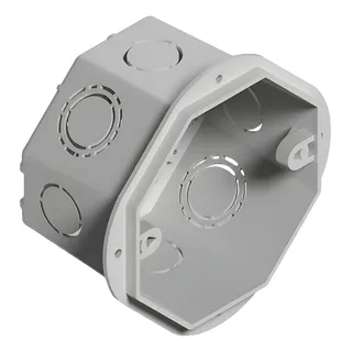 [014240000101] CAJA 7X7 EMBUTIR OCTOGONAL PLASTICA BLANCA - GENROD