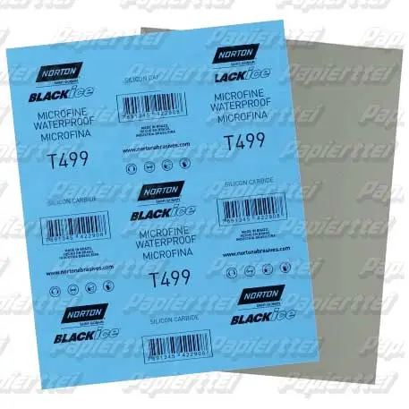 [N93851] LIJA GRANO 1500 - PARA PULIDO HOJA LIJA MICROFINA T499 - PACK 25 UNIDADES NORTON