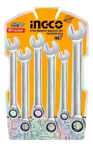 [5313500] SET LLAVE COMBINADA INGCO CRIQUET 6 Pcs IND - HKSPAR1062