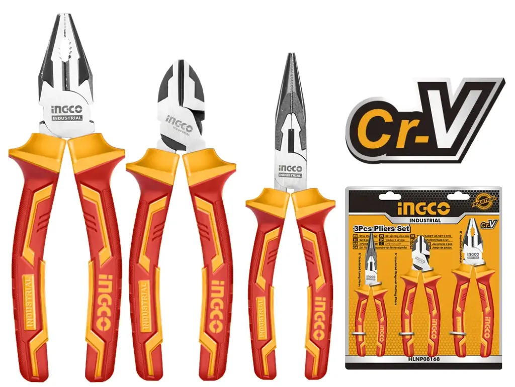 [HIKPS28318] SET DE PINZA Y ALICATES AISLADOS 8'' 6'' 6'' (3 PCS) INDUSTRIAL