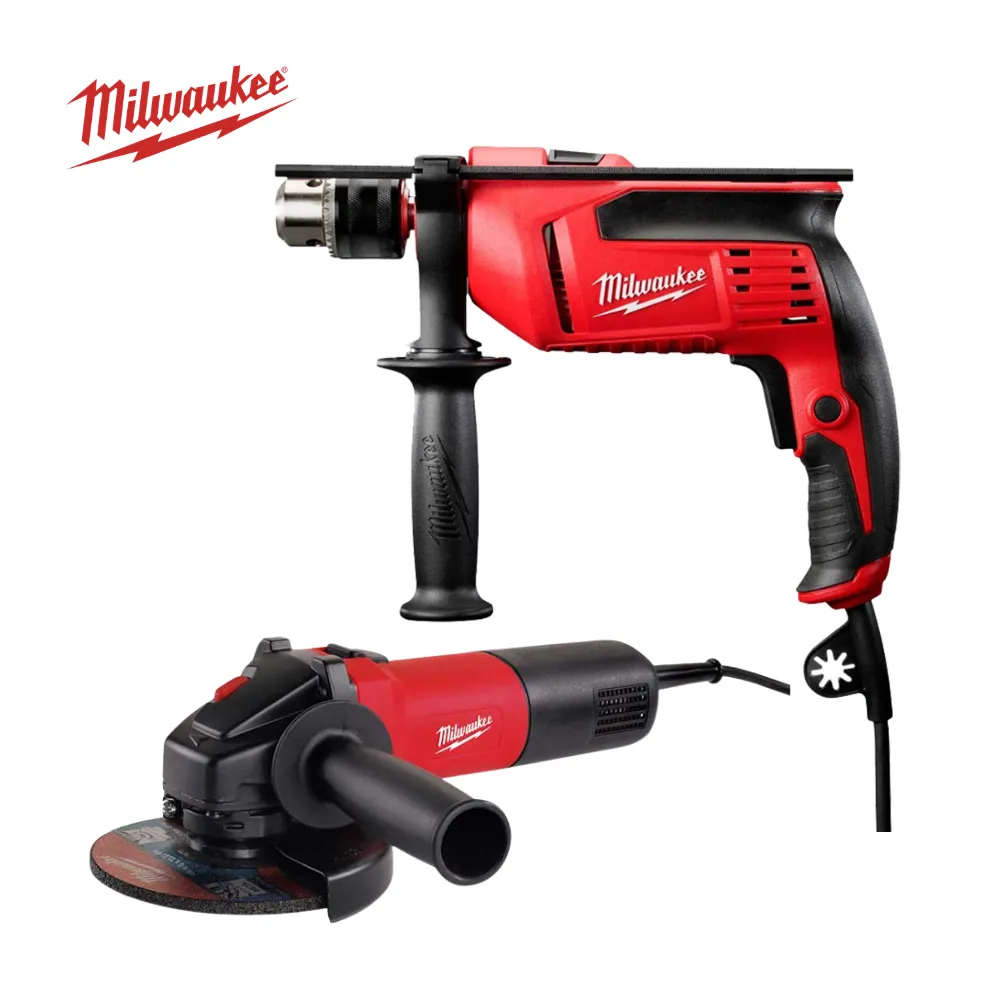 [COMBO] Taladro Percutor 13mm 650 W + Amoladora 750W - Milwaukee